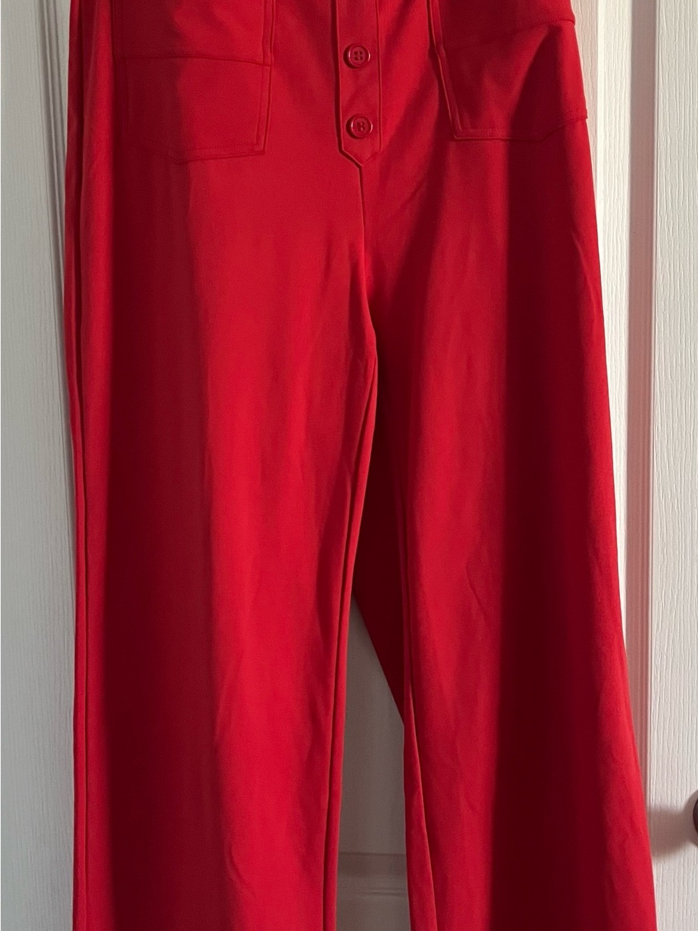 Halara Women’s Size XL High-Waist Wide Leg Pants - Red NWT